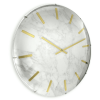 Westclox Analog QA Large White Marble and Gold Dial Wall Clock with Large Numerals. - Westclox