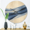 Designart 'Glittering Fractal Light Blue' Modern Wood Wall Clock - Designart