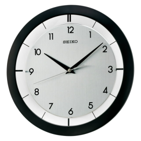 Seiko 11" St. James Brushed Metal Wall Clock, Modern, Analog, Quartz QXA520KLH - Seiko