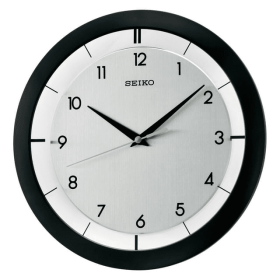 Seiko 11" St. James Brushed Metal Wall Clock, Modern, Analog, Quartz QXA520KLH - Seiko