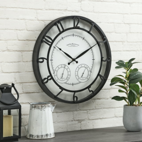 FirsTime & Co. Bronze Park Outdoor Wall Clock, Traditional, Analog, 18 x 2 x 18 in - FirsTime