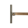 Woven Paths 16" x 5.75" x 32.25" Metal Wall Clock with Natural Wood Shelves and Hooks - Woven Paths