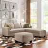 81.1*76.3*35" Reversible Sectional Couch with Storage Ottoman L-Shaped Sofa,Sectional Sofa with Chaise,Nailheaded Textured Fabric 3 pieces Sofa Set,Wa