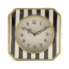 Black and White Striped Clock - Zentique