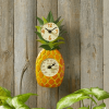 Taylor Precision Products 12-inch Pineapple Clock with Thermometer - Taylor