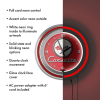 Corvette C1 Neon Clock - 14 inch Diameter - Red - General Motors