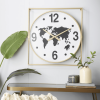 DecMode 26 x 24 In. Gold Metal Vintage Wall Clock - DecMode