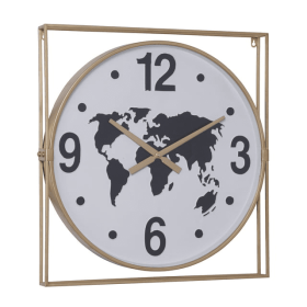 DecMode 26 x 24 In. Gold Metal Vintage Wall Clock - DecMode