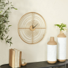 DecMode 20" Gold Metal Open Frame Swirl Wall Clock - DecMode