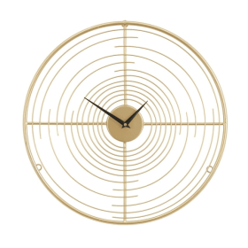 DecMode 20" Gold Metal Open Frame Swirl Wall Clock - DecMode