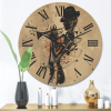 Designart 'Girl Playing Jazz Trumpet' Modern Wood Wall Clock - Designart