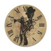 Designart 'Girl Playing Jazz Trumpet' Modern Wood Wall Clock - Designart