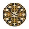 Designart 'Art Deco Style Retro Pattern' Mid-Century Modern Wood Wall Clock - Designart