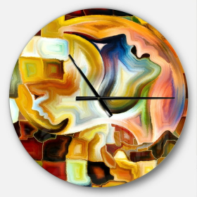 Designart 'Way of Inner Paint' Metal Wall Clock - Designart