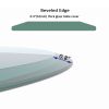 24" Round Tempered Glass Table Top Clear Glass 2/5 Inch Thick Beveled Polished Edge - as Pic