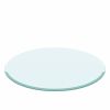 24" Round Tempered Glass Table Top Clear Glass 2/5 Inch Thick Beveled Polished Edge - as Pic
