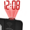 Westclox Black Electric Projection Alarm Clock with 1.4" White LED Large Digital Time Display - Westclox