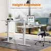 Electric Height Adjustable Standing Desk,Sit to Stand Ergonomic Computer Desk,White,55'' x 24" - as Pic