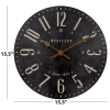 Vintage 15.5" MDF Analog Quartz Accurate Black Wall Clock by Westclox - Westclox