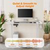 Electric Height Adjustable Standing Desk,Sit to Stand Ergonomic Computer Desk,White,55'' x 24" - as Pic