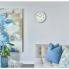 Seiko 11" Oita Wall Clock, Pearl Blue Traditional Round Quartz Analog QHA008LLH - Seiko
