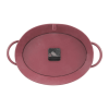 Stonebriar 16.5" Red Analog Oval Farmhouse Battery Operated Wall Clock - STONEBRIAR