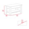 Karmen 1-Shelf Lid Top Storage Table Light Oak and White - as Pic