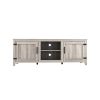 WESOME TV Stand Storage Media Console Entertainment Center with 2 Doors, Multiple Colors - Grey Walnut