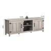 WESOME TV Stand Storage Media Console Entertainment Center with 2 Doors, Multiple Colors - Grey Walnut