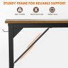 Modern Simple Style Wooden Work Office Desks with Storage,31 Inch,Brown - as Pic
