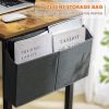 Modern Simple Style Wooden Work Office Desks with Storage,55 Inch,Brown - as Pic