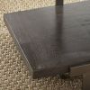 Modern Cross Tie End Table - Beveled Glass Top, Contrasting Natural and Cherry Finish - Unique Accent Piece, Stylish Home Brightener - as Pic