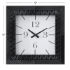 DecMode 12" Black Metal Wall Clock - DecMode