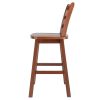 Scalera Ladder Back Swivel Seat Counter Stool; Walnut - 94104