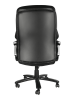 Executive Office Chair; High Quality PU Leather Chair with Soft Cushion and Backrest;  400lbs; Black - black
