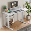 Electric Height Adjustable Standing Desk,Sit to Stand Ergonomic Computer Desk,White,55'' x 24" - as Pic