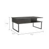Squire 1-Shelf Lift Top Coffee Table Carbon Espresso and Onyx - as Pic