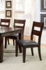 Dark Cherry Finish Solid wood Transitional Style Kitchen Set of 2pcs Dining Chairs Bold & Sturdy Design Chairs Dining Room Furniture Padded Leatherett