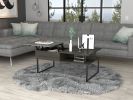 Squire 1-Shelf Lift Top Coffee Table Carbon Espresso and Onyx - as Pic
