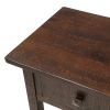 TREXM Rustic Brushed Texture Entryway Table Console Table with Drawer and Bottom Shelf for Living Room (Espresso) - as Pic