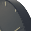 DecMode 20" Dark Blue Glass Wall Clock with Gold Accents - DecMode