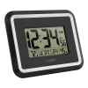 La Crosse Technology Black Modern Atomic Digital Clock with Temp and Calendar, BBB84022 - La Crosse Technology