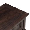 TREXM Classic Retro Style Console Table with Three Top Drawers and Open Style Bottom Shelf, Easy Assembly (Espresso) - as Pic