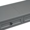 TREXM Console Table/Sofa Table with Storage Drawers and Bottom Shelf for Entryway Hallway(Tan) - as Pic