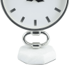 DecMode 12" Silver Stainless Steel Clock with Marble Base - DecMode