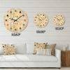 Designart 'Pastel Circular Retro Pattern III' Mid-Century Modern Wood Wall Clock - Designart