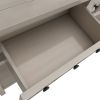 TREXM Rustic Entryway Console Table, 60" Long Sofa Table with two Different Size Drawers and Bottom Shelf for Storage (Gray Wash) - as Pic