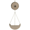 Woven Paths 16.25" x 8" x 42" Hanging Produce Scale Wall Clock in Distressed White - Woven Paths