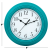 Teal Round Simplicity Analog QA Wall Clock