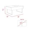 Westover Rectangle Lift Top Coffee Table Carbon Espresso and Onyx - as Pic